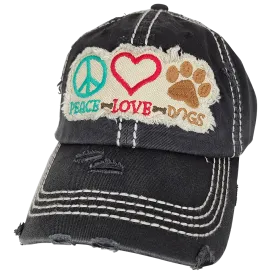 KBV-1405 Peace Love Dogs Black