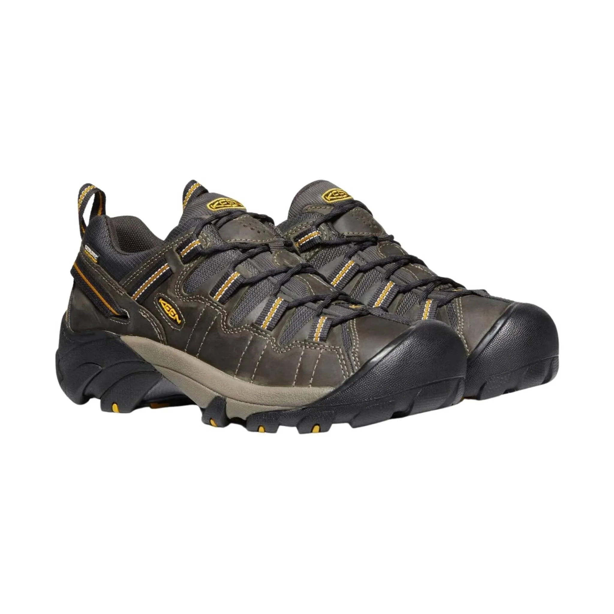 KEEN Men's Targhee II Waterproof Hiking Shoe - Raven/Tawny Olive