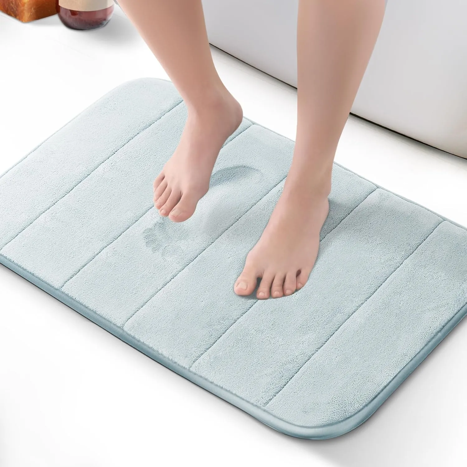 KEPLIN Ultra-Soft Memory Foam Bath Mat - Highly Absorbent, Non-Slip, Machine Washable Luxury for Bathroom Floors