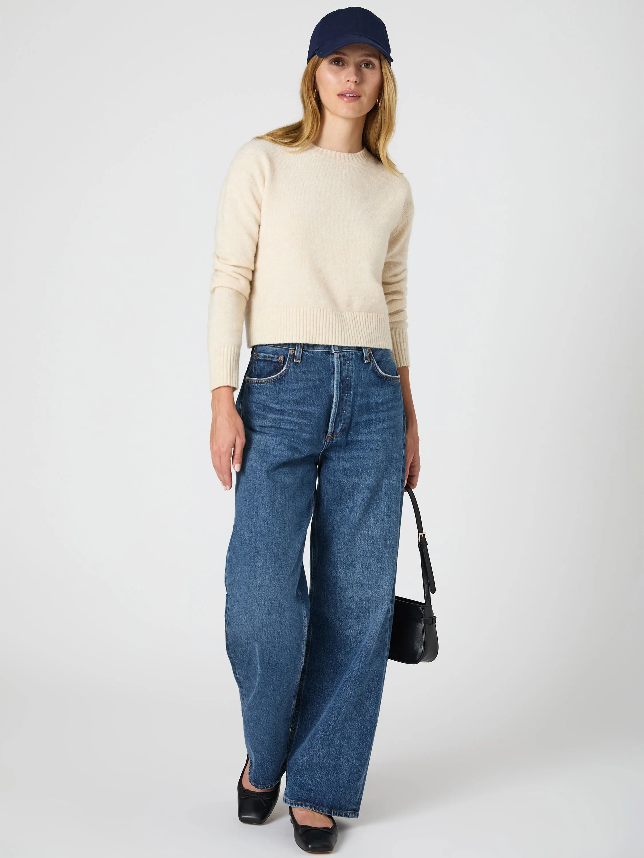 Kesia Crew Neck Cropped Sweater