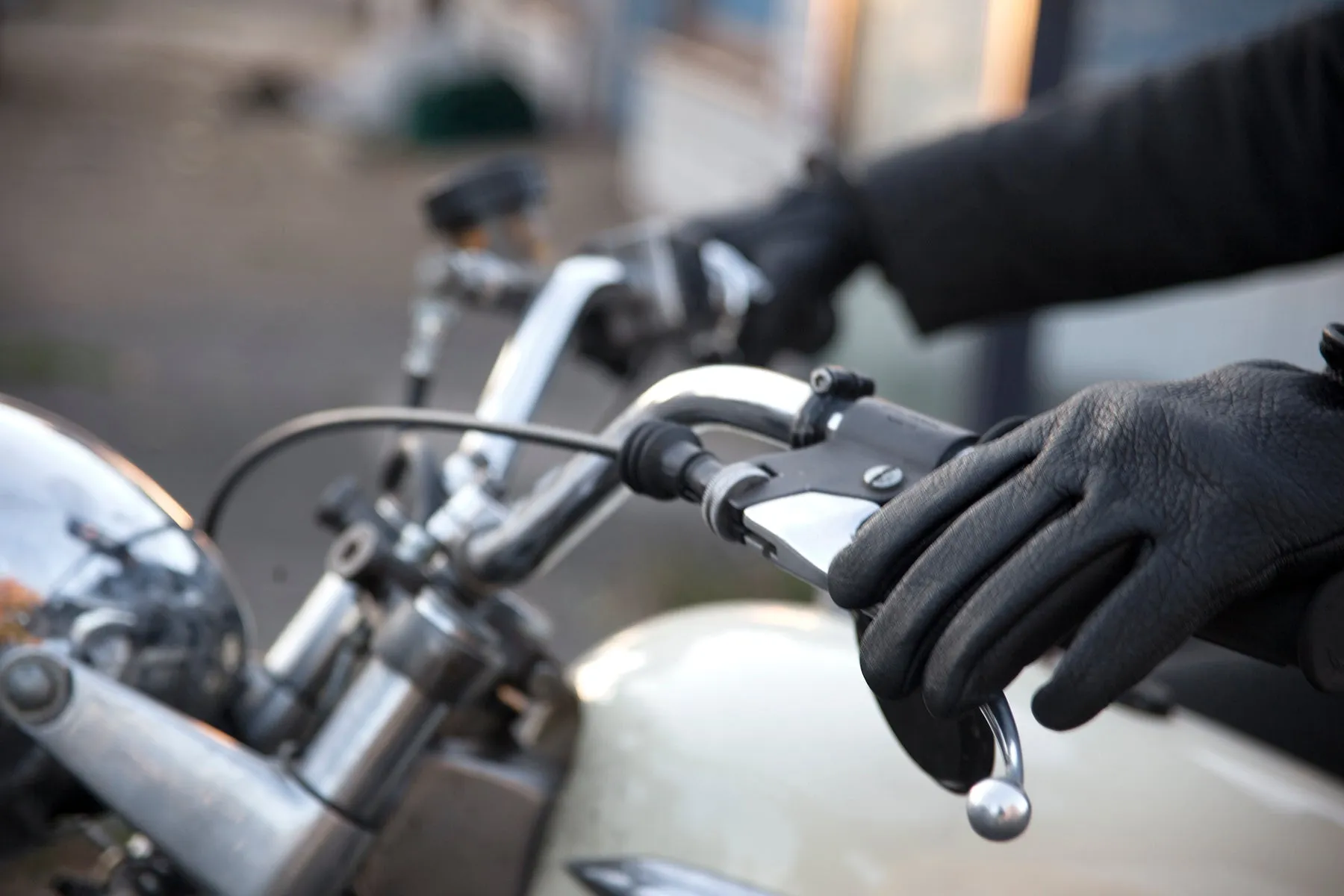 Kevlar Lined Leather Gloves - Black