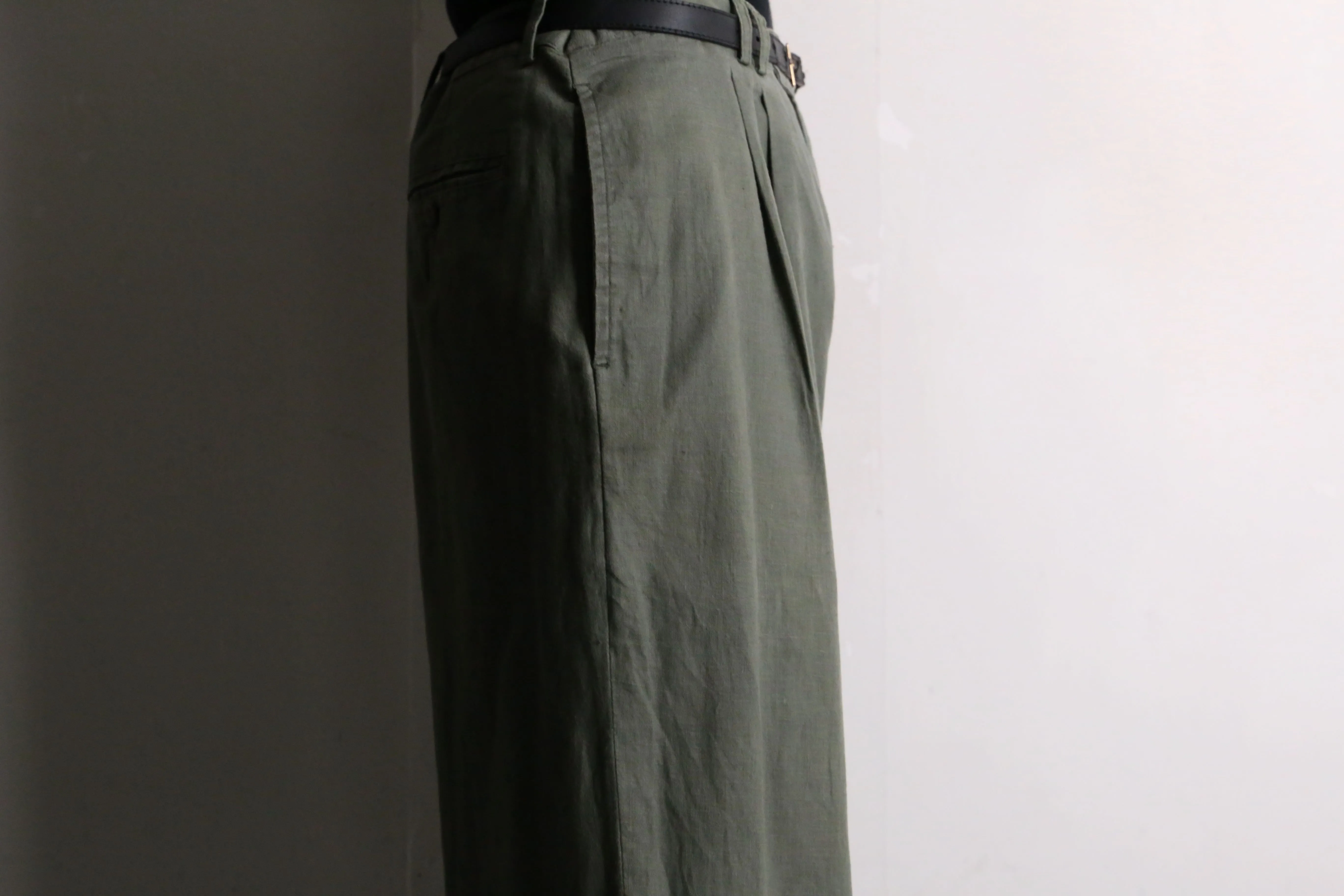 khaki cotton easy pants