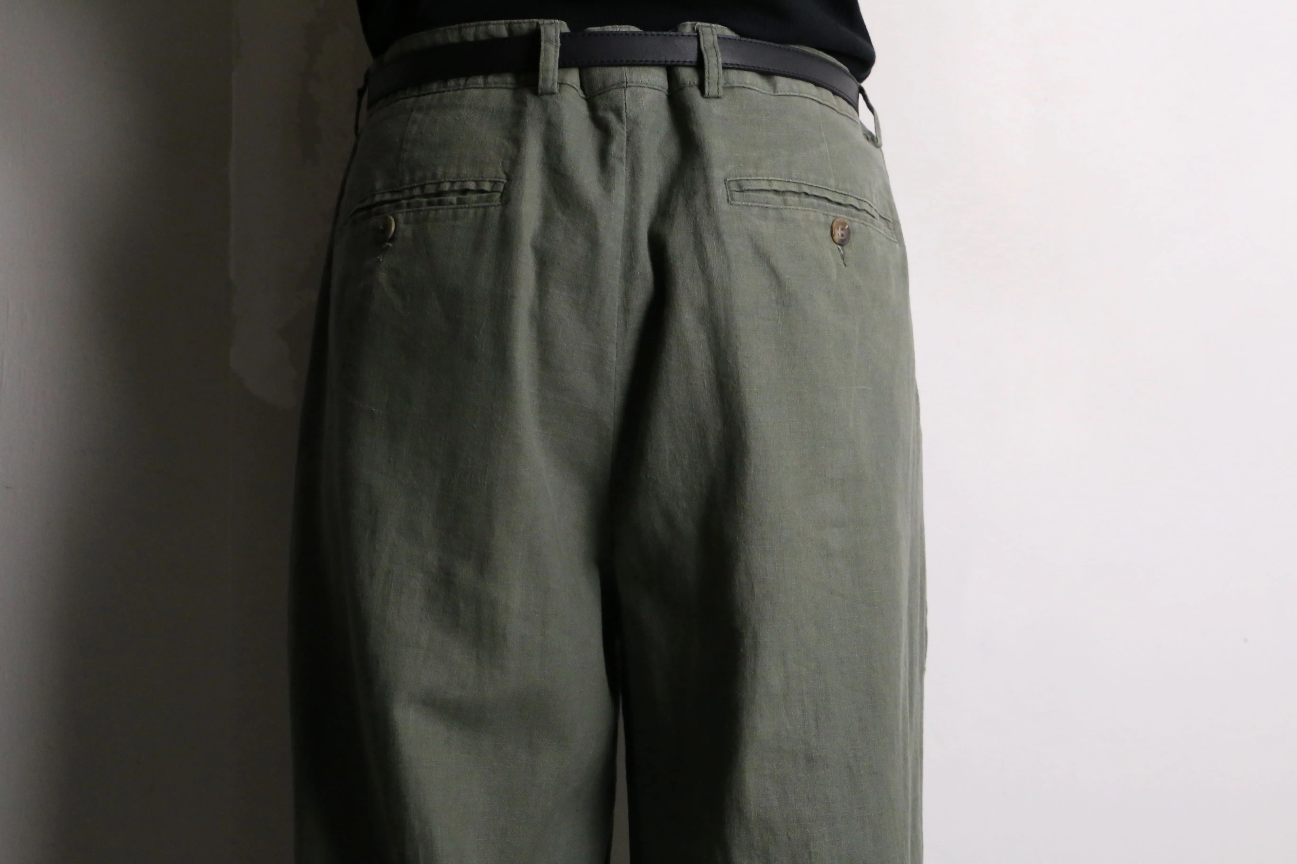 khaki cotton easy pants