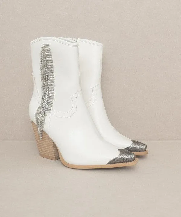 Kia Rhinestone Fringe Boots