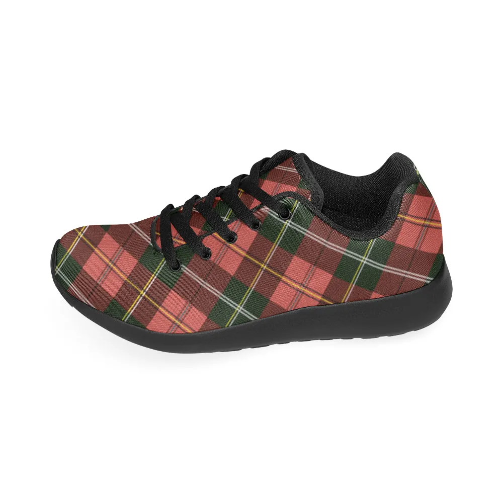 Kid's Christmas Plaids Print Canvas Sneakers