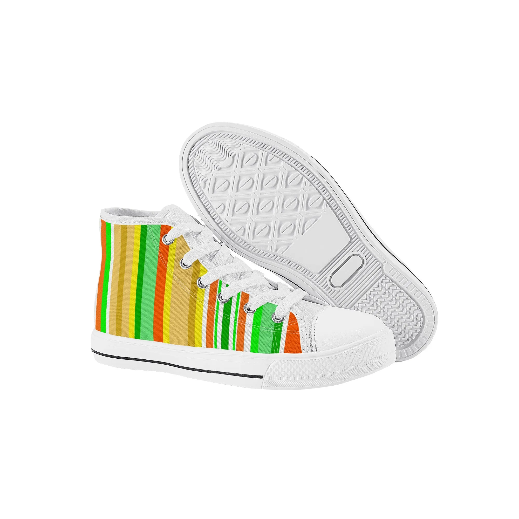 Kids High Top Sneakers - Stripes