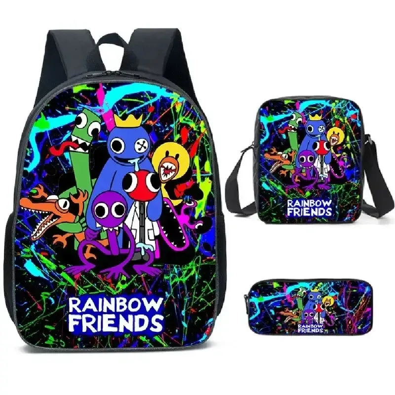 Kid's Rainbow Friends 3 PC Backpack Set