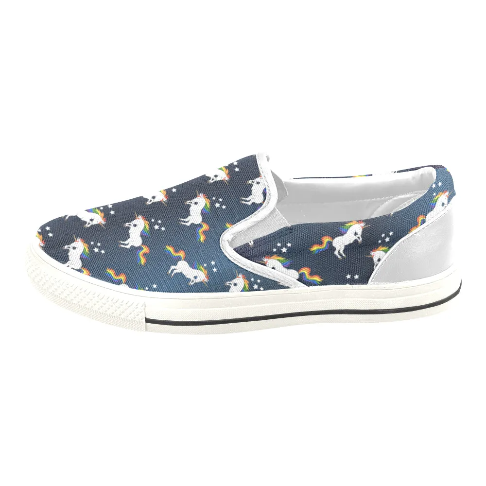 Kid's Unicorn Casual Print Canvas Slip-on Shoes