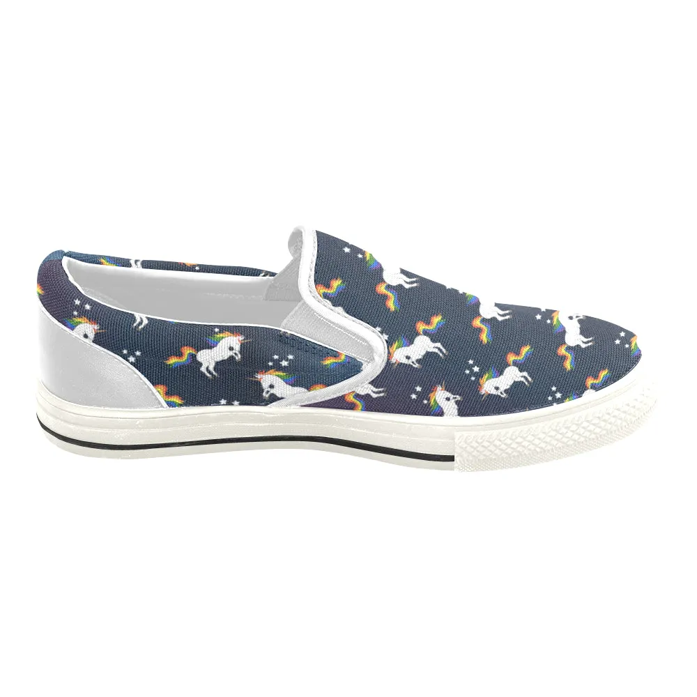 Kid's Unicorn Casual Print Canvas Slip-on Shoes