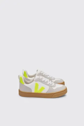 Kids V-10 Laces CWL - White / Jaune Fluo