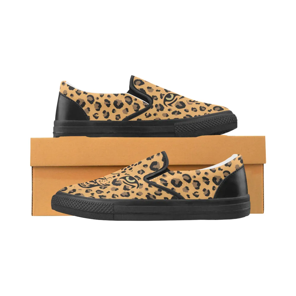 Kids's Leopard Print Slip-on Canvas Shoes