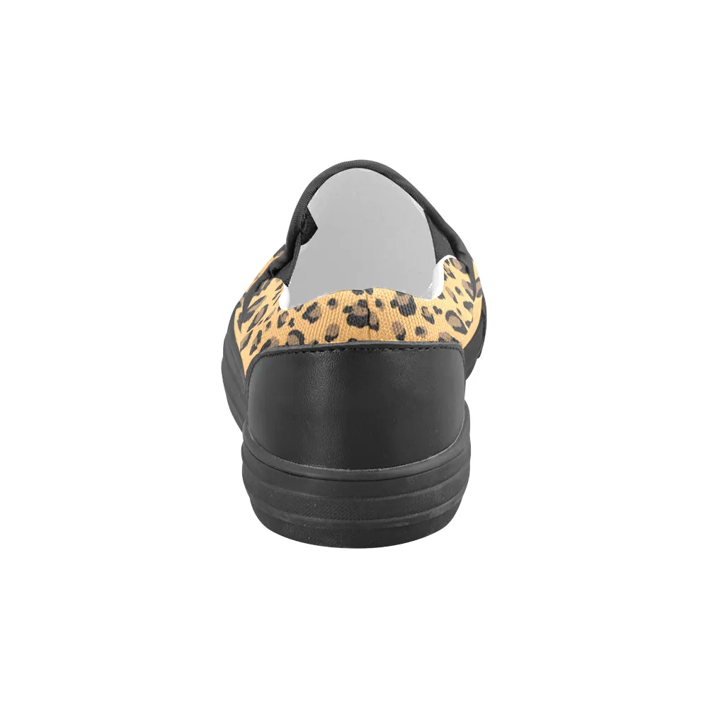 Kids's Leopard Print Slip-on Canvas Shoes