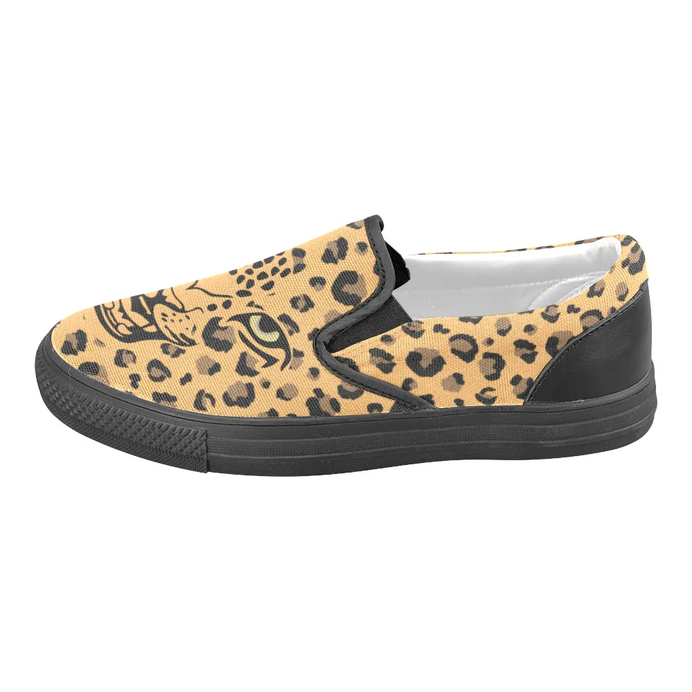 Kids's Leopard Print Slip-on Canvas Shoes