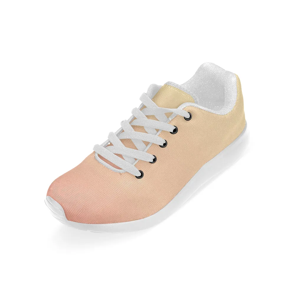 Kids's Peach Solids Print Canvas Sneakers