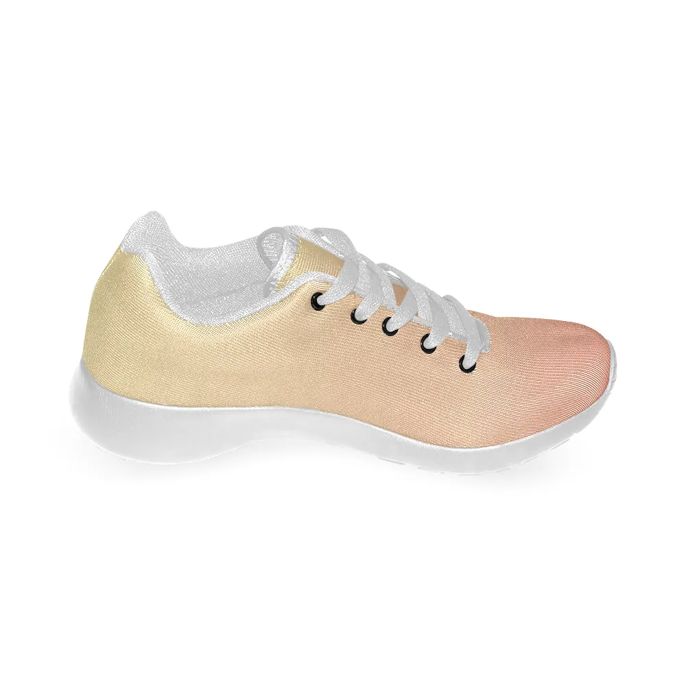 Kids's Peach Solids Print Canvas Sneakers