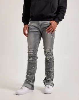 Kilogram Heavy Ripped Stacked Denim Jeans