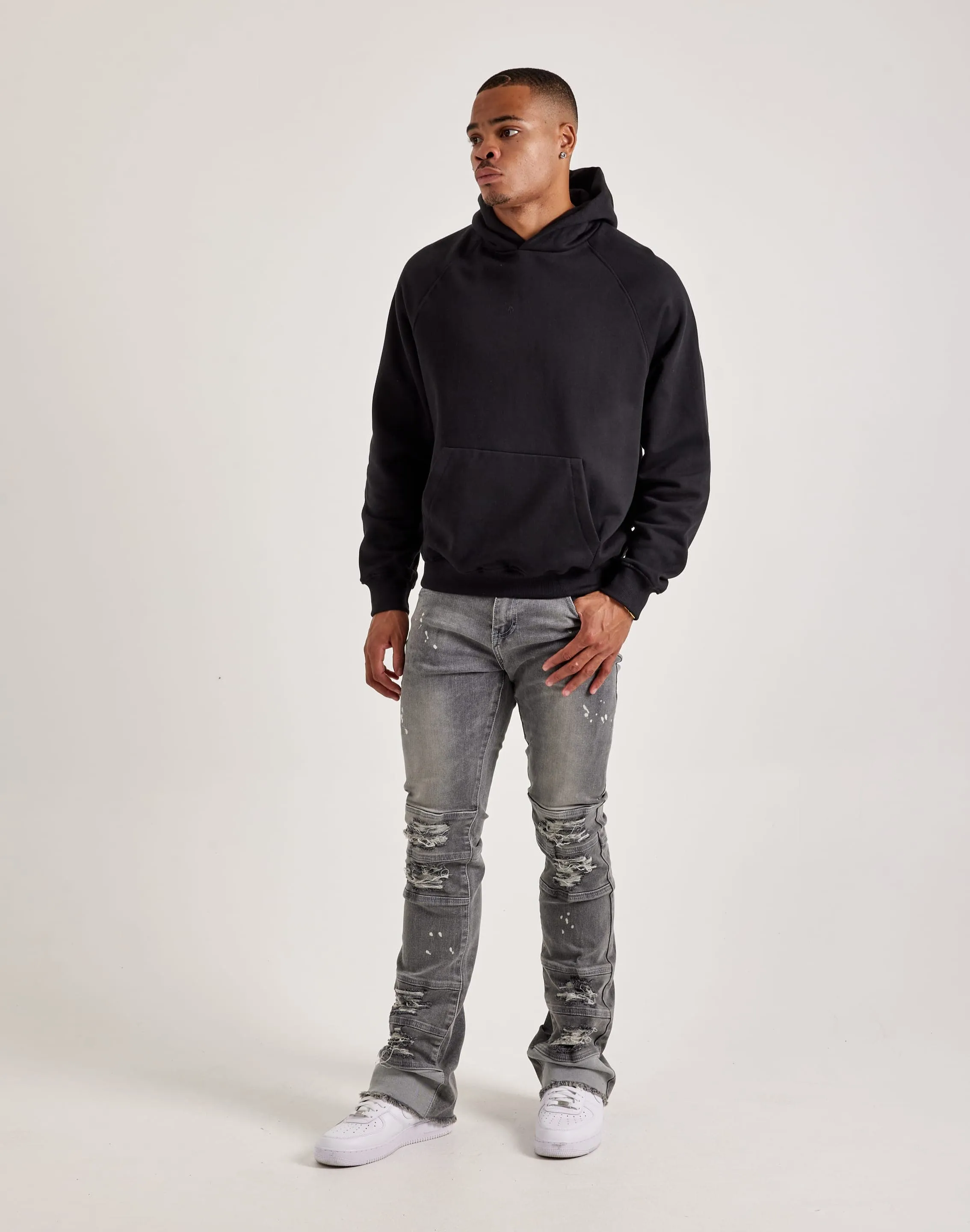 Kilogram Heavy Ripped Stacked Denim Jeans