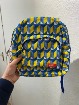 Kindergarten- Rucksack in Retro gelb blau