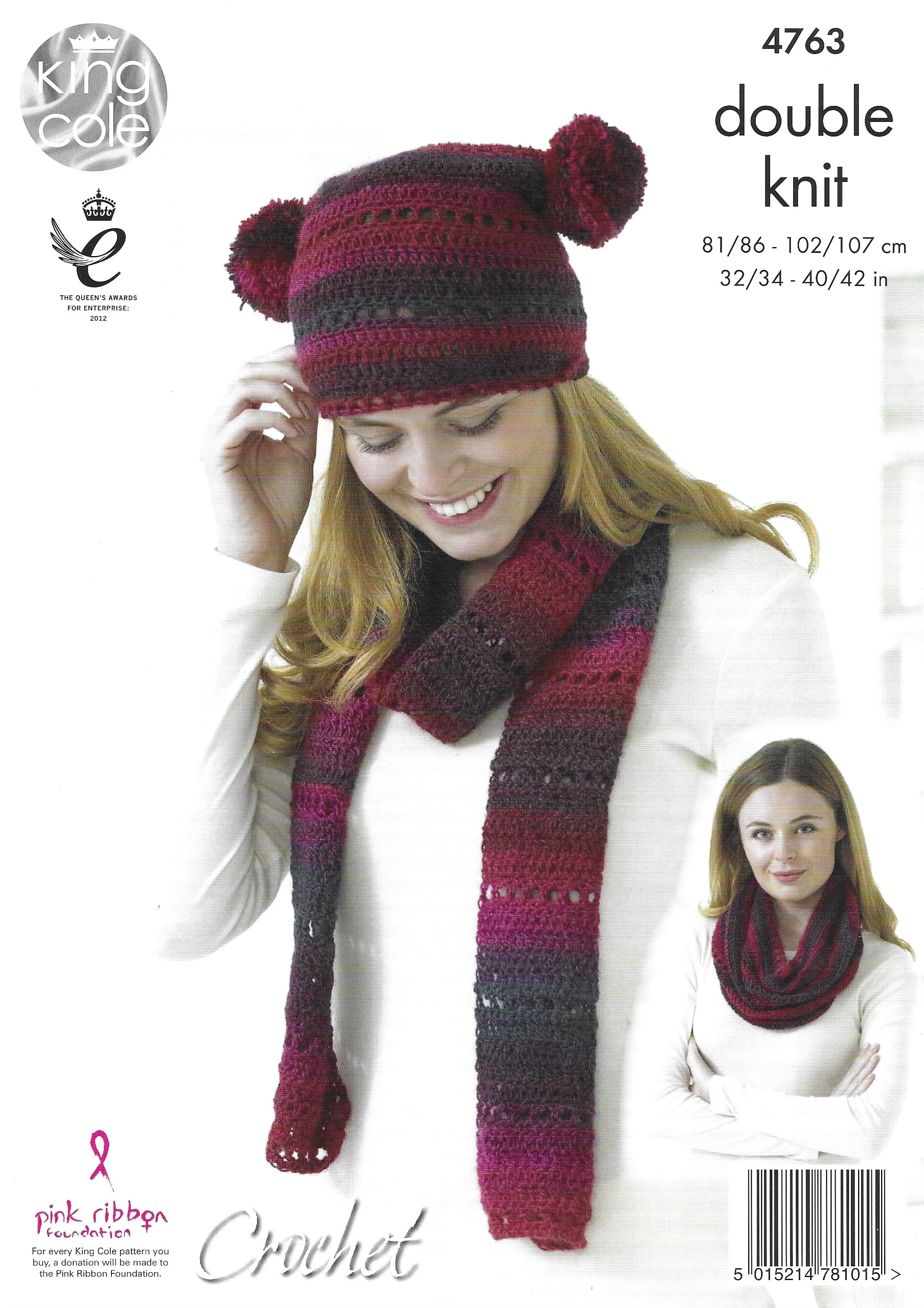 King Cole 4763 Top with Yoke Plus Accessories DK Crochet Pattern