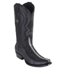 King Exotic Men's 479F1105 /Style Dubai Boot/ Rowstone Stone Boots/ Color Black