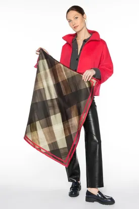 KINROSS CASHMERE - BIAS PLAID SILK SCARF