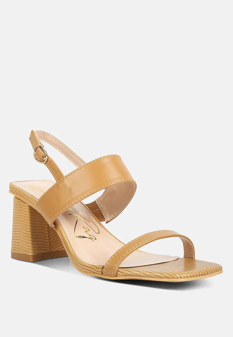 Kirk Elasticated Gussets Block Heel Sandals