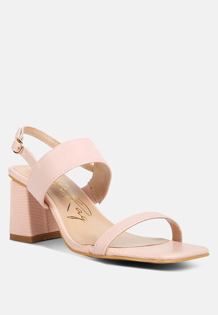 Kirk Elasticated Gussets Block Heel Sandals