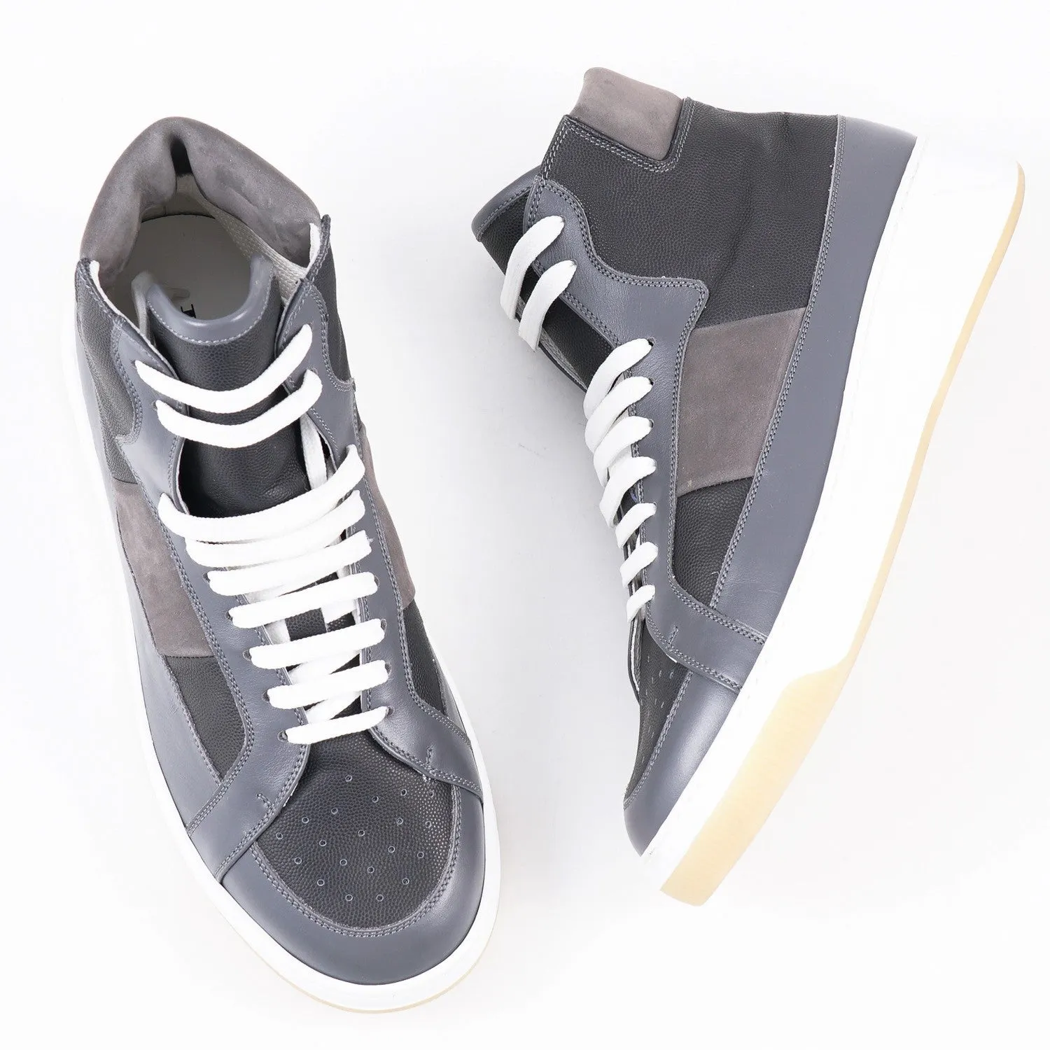 Kiton High-Top Leather Sneakers