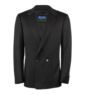 KITON KNT Black Double Notch Blazer