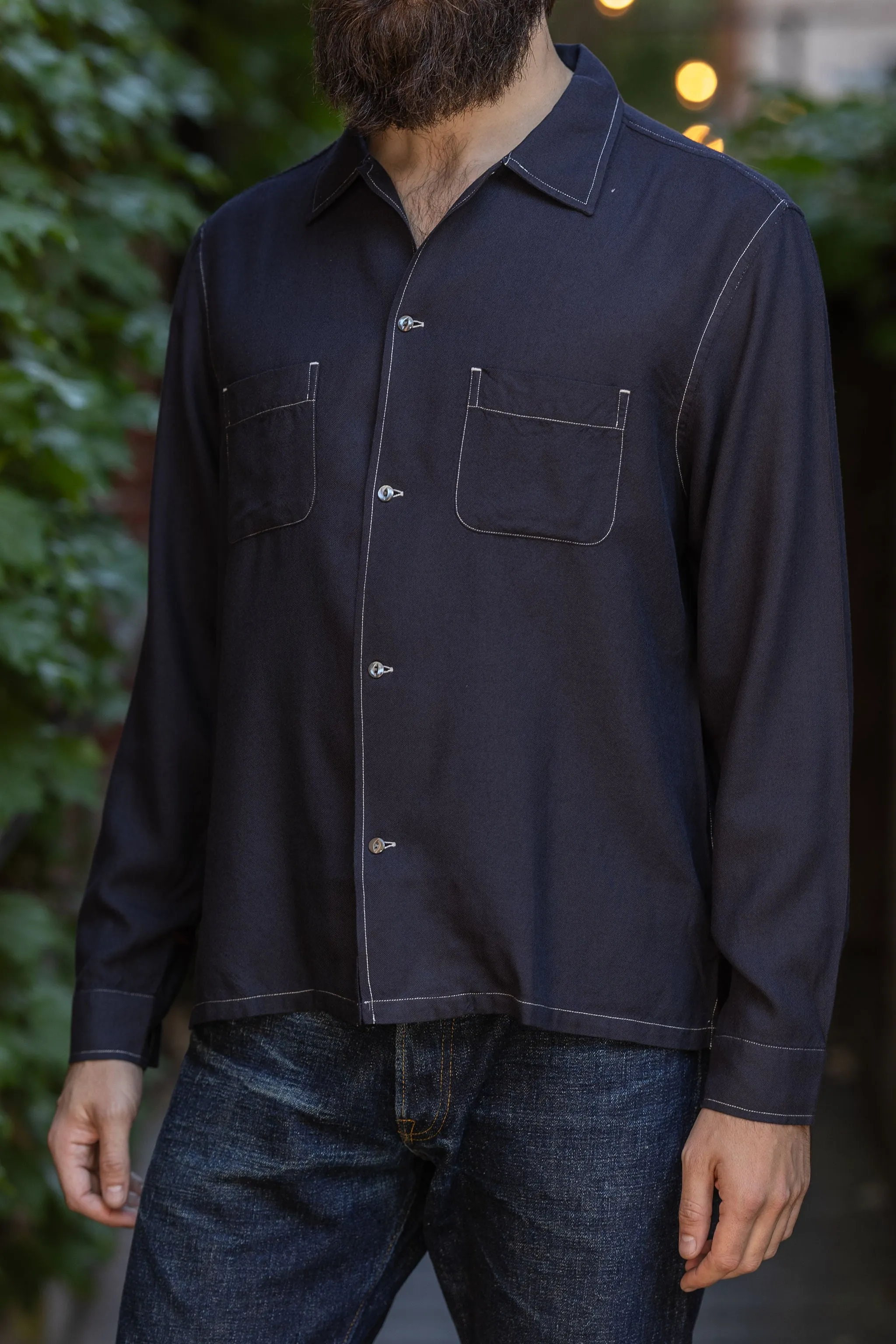 Knickerbocker Murray Modal & Merino Shirt - Dark Navy