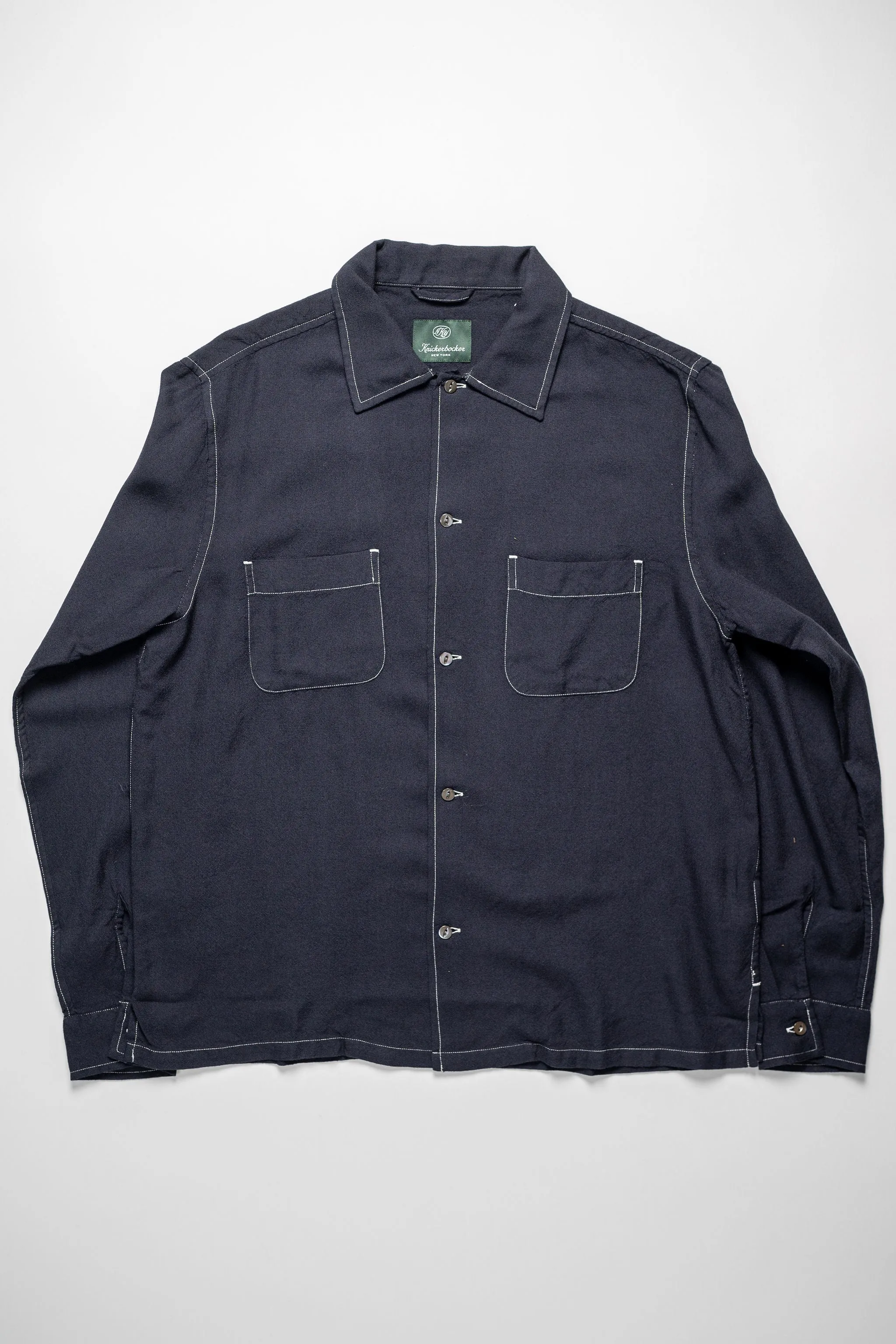 Knickerbocker Murray Modal & Merino Shirt - Dark Navy