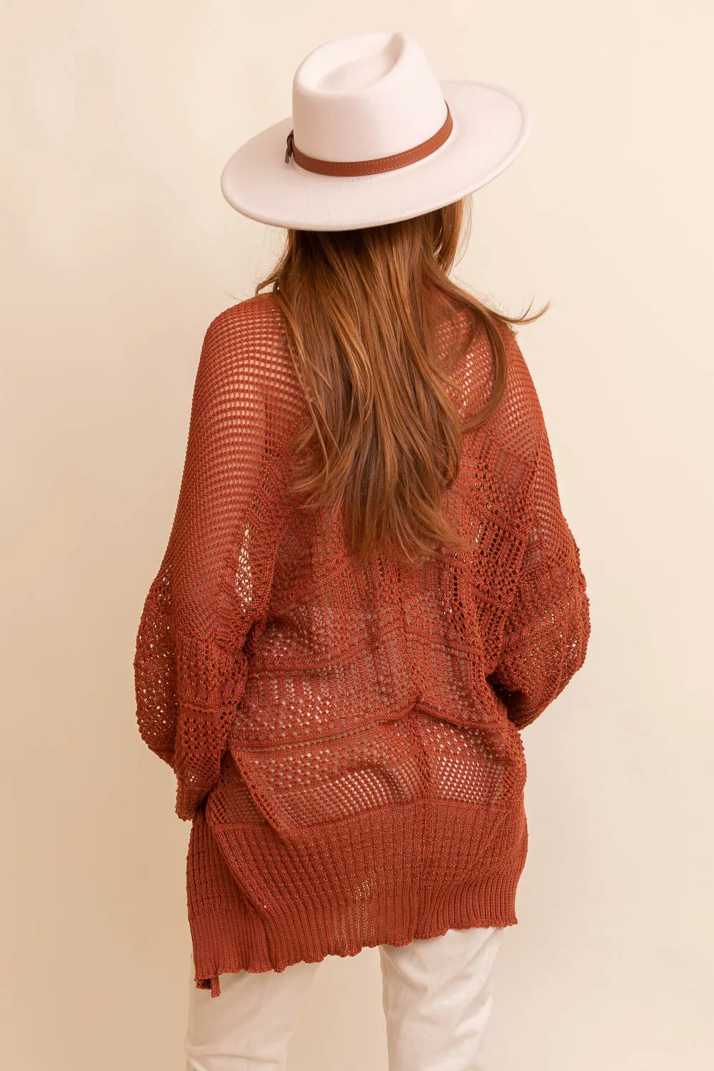 Knit Netted Cardigan