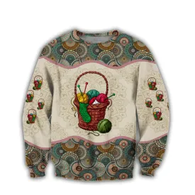 Knitting Mandala Pattern 3D Full Printed Sweatshirt Hoodie, Shirts For Men And Women Christmas