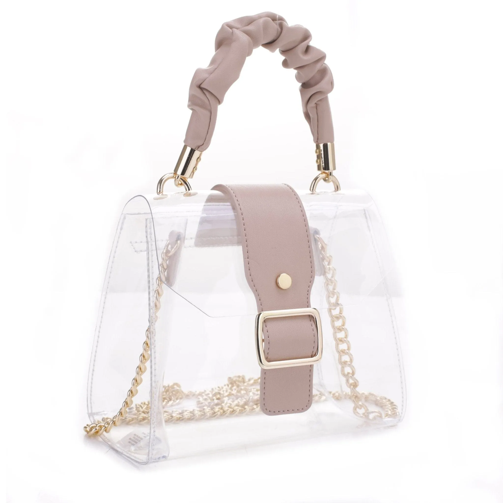 KS25748CL Tammy Clear Mini Satchel With Chain Strap