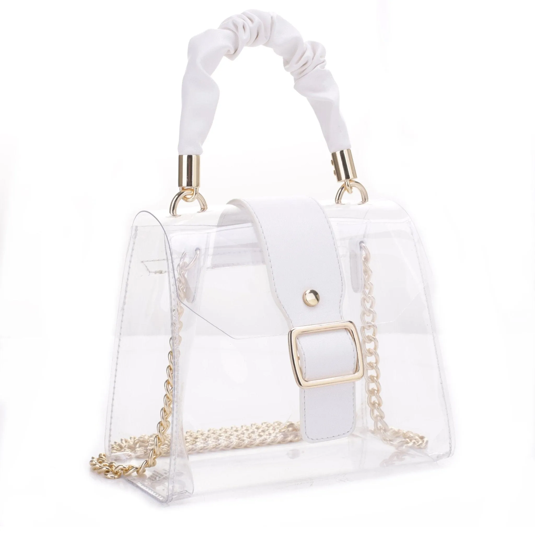 KS25748CL Tammy Clear Mini Satchel With Chain Strap