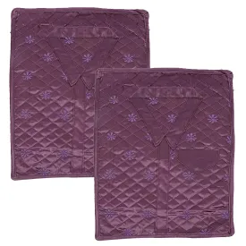 Kuber Industries 3 Layered Quilted Satin 2 Pieces Shirt Cover (Purple) -CTLTC10592