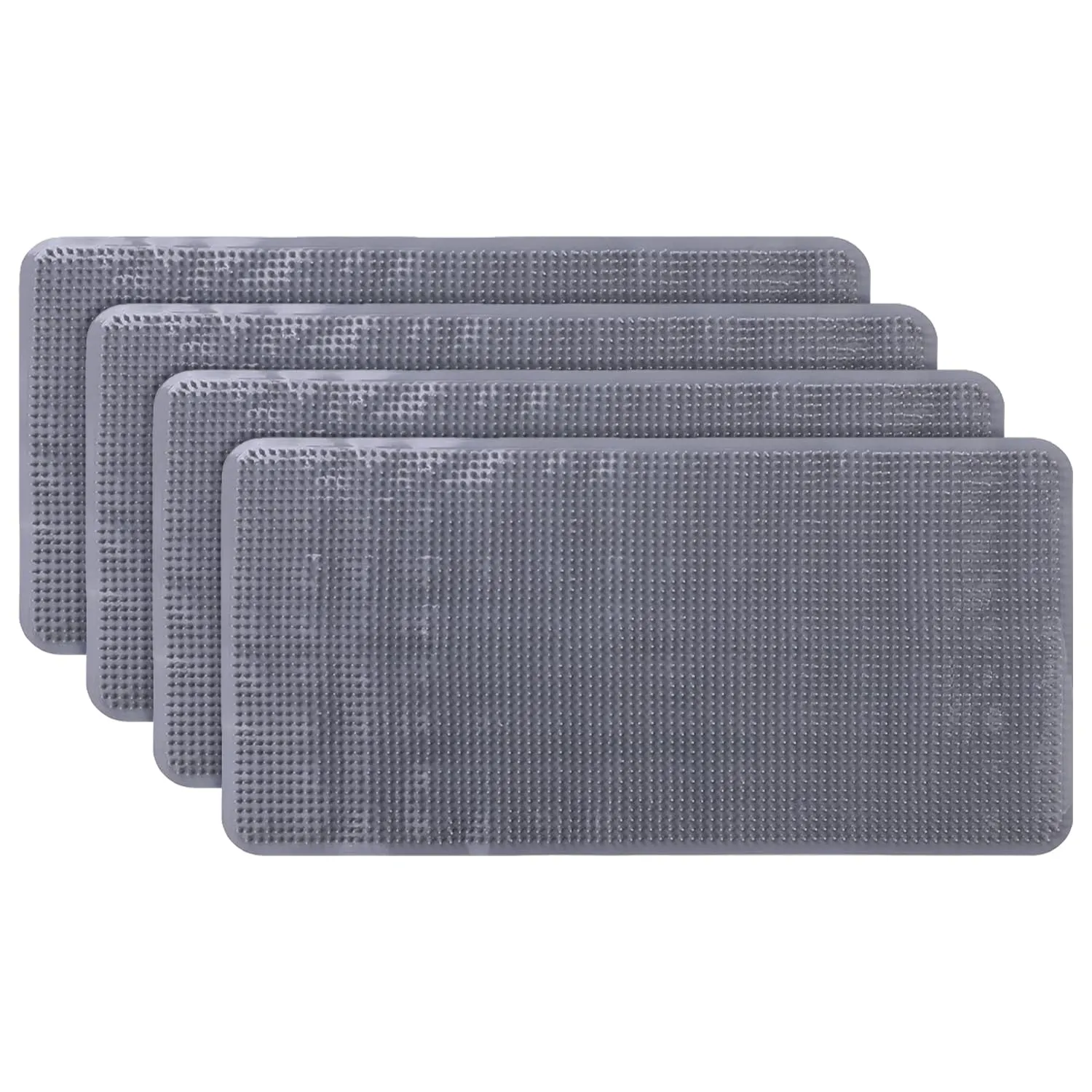 Kuber Industries Bath Mat | PVC Bathroom Mat | Shower Bath Mat | Floor Tub Mat | Bathroom Mud Mat | Anti-Skid Shower Bathroom Mat | L-YSD-A |Pack of 4| Gray