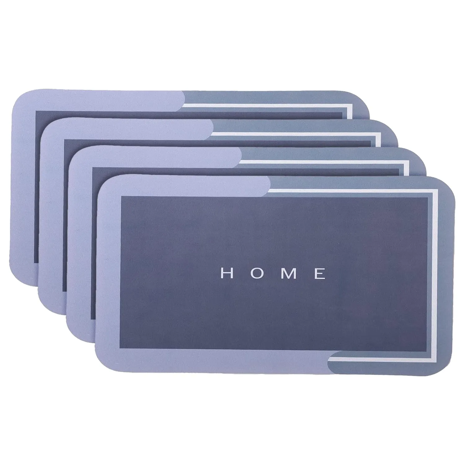 Kuber Industries Bath Mat | PVC Bathroom Mat | Shower Bath Mat | Floor Tub Mat | Diatom Mud Mat | Anti-Skid Shower Bathroom Mat | CF-220806 |Pack of 4| Light Gray