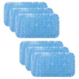 Kuber Industries Bath Mat | PVC Bathroom Mat | Shower Bath Mat | Floor Tub Mat | Foot Massager Mat | Anti-Skid Shower Bathroom Mat | B-01A |Pack of 6| Blue