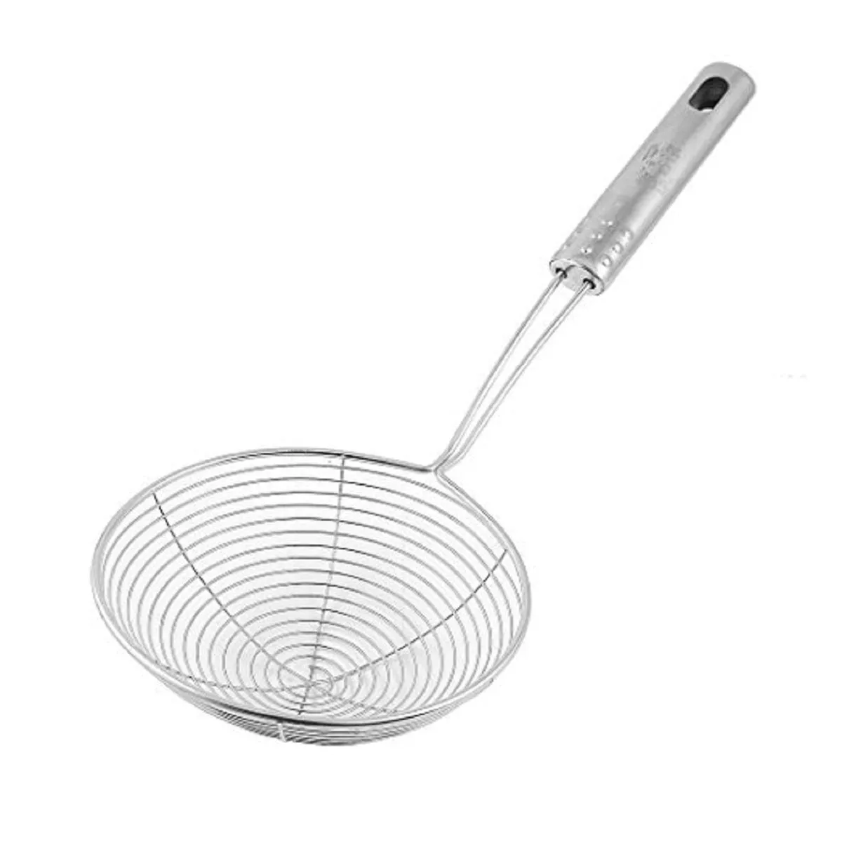 Kuber Industries Code-STJ02 Stainless Steel Puri Strainer, 20 cm, Silver