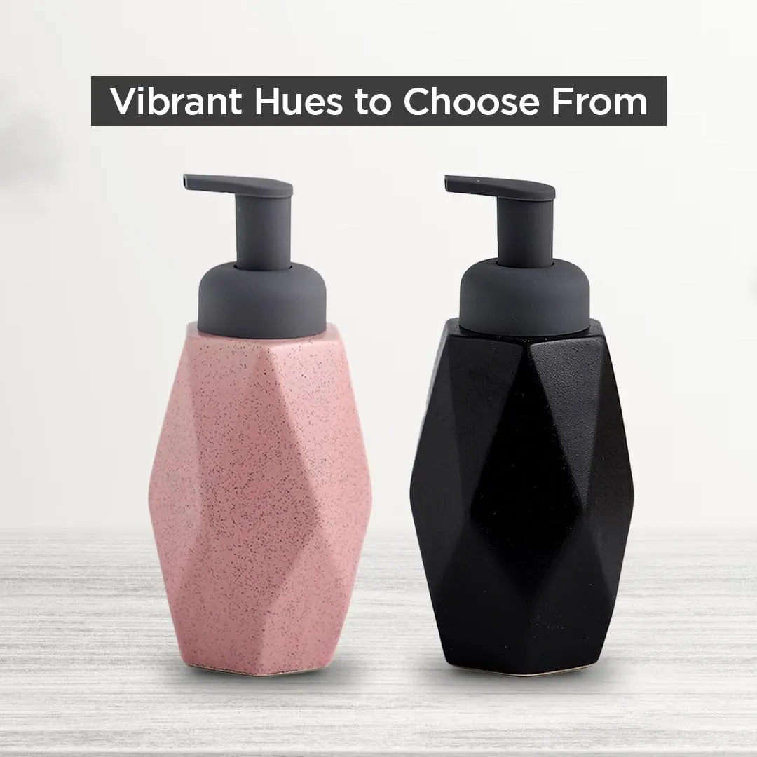 Kuber Industries Liquid Soap Dispenser | Handwash Soap Dispenser | Soap Dispenser for Wash Basin | Shampoo Dispenser Bottle | Bathroom Dispenser Bottle | 3 Piece | 400 ml | JY00014 | Pink