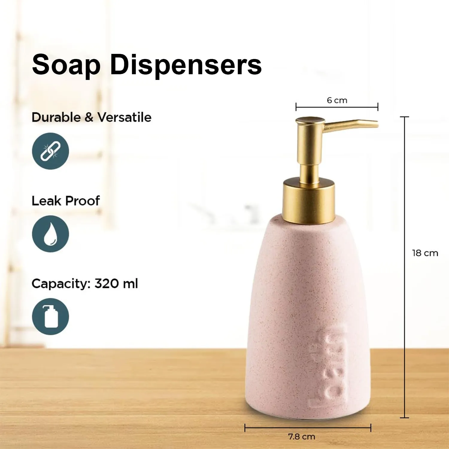 Kuber Industries Liquid Soap Dispenser | Handwash Soap Dispenser | Soap Dispenser for Wash Basin | Shampoo Dispenser Bottle | Bathroom Dispenser Bottle | 3 Piece | ZX044GN | 320 ml | Green