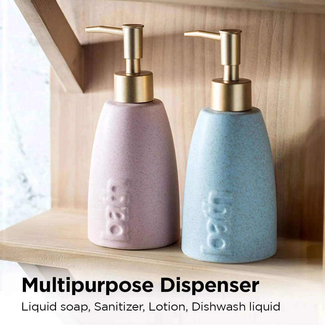 Kuber Industries Liquid Soap Dispenser | Handwash Soap Dispenser | Soap Dispenser for Wash Basin | Shampoo Dispenser Bottle | Bathroom Dispenser Bottle | 3 Piece | ZX044GN | 320 ml | Green