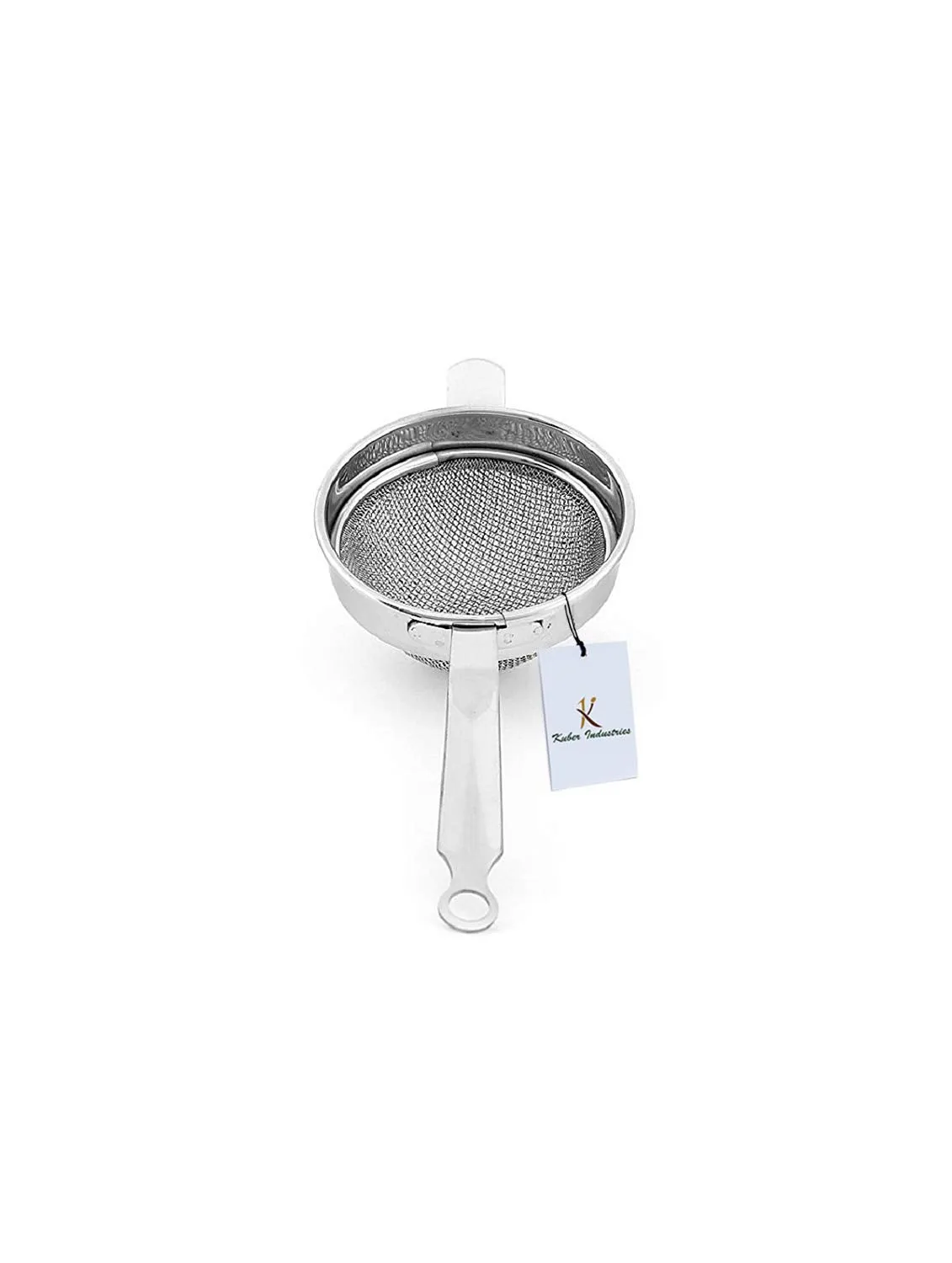 Kuber Industries Stainless Steel Tea Strainer Chalni, 9 cm, Silver