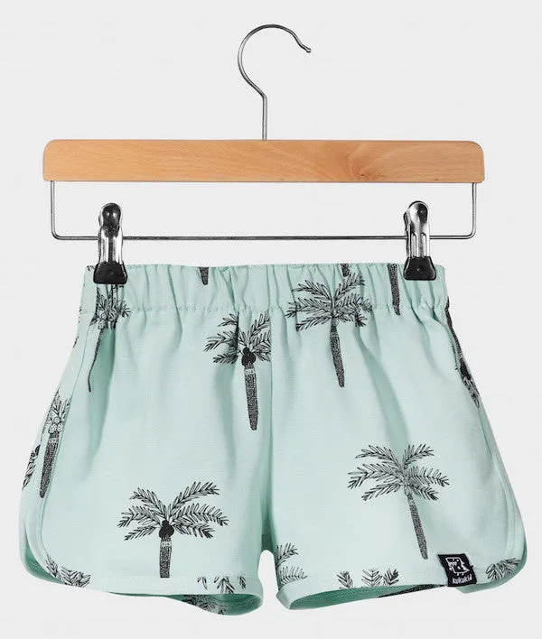 Kukukid SHORTS Aquamarine Palms