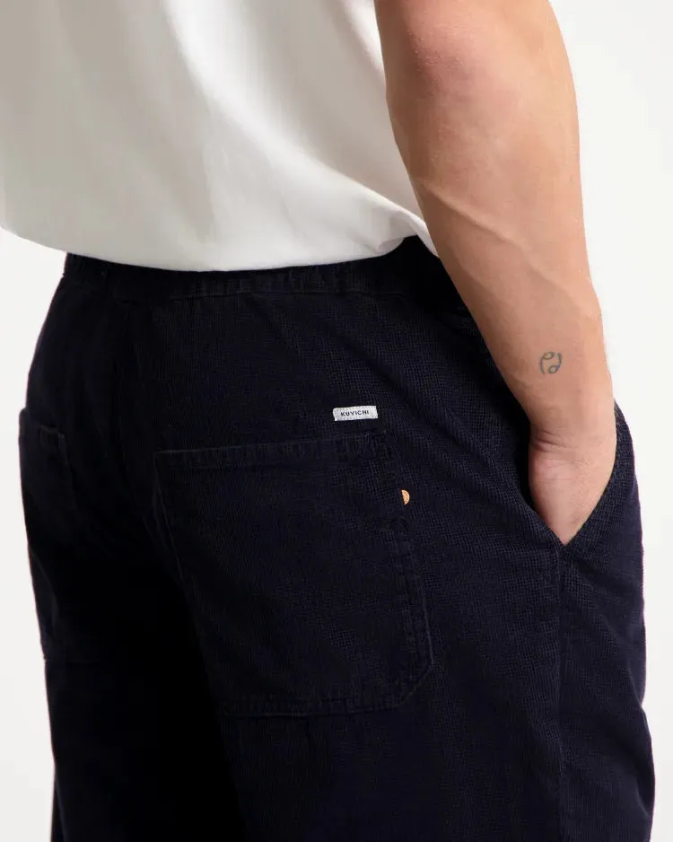 KUYICHI Tyler corduroy trousers midnight blue men