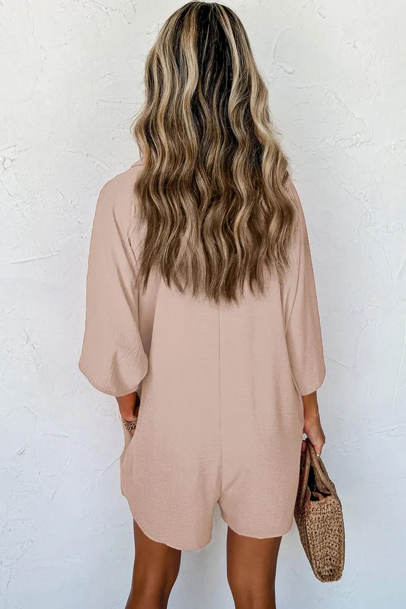 Kyndall Collared Loose Romper