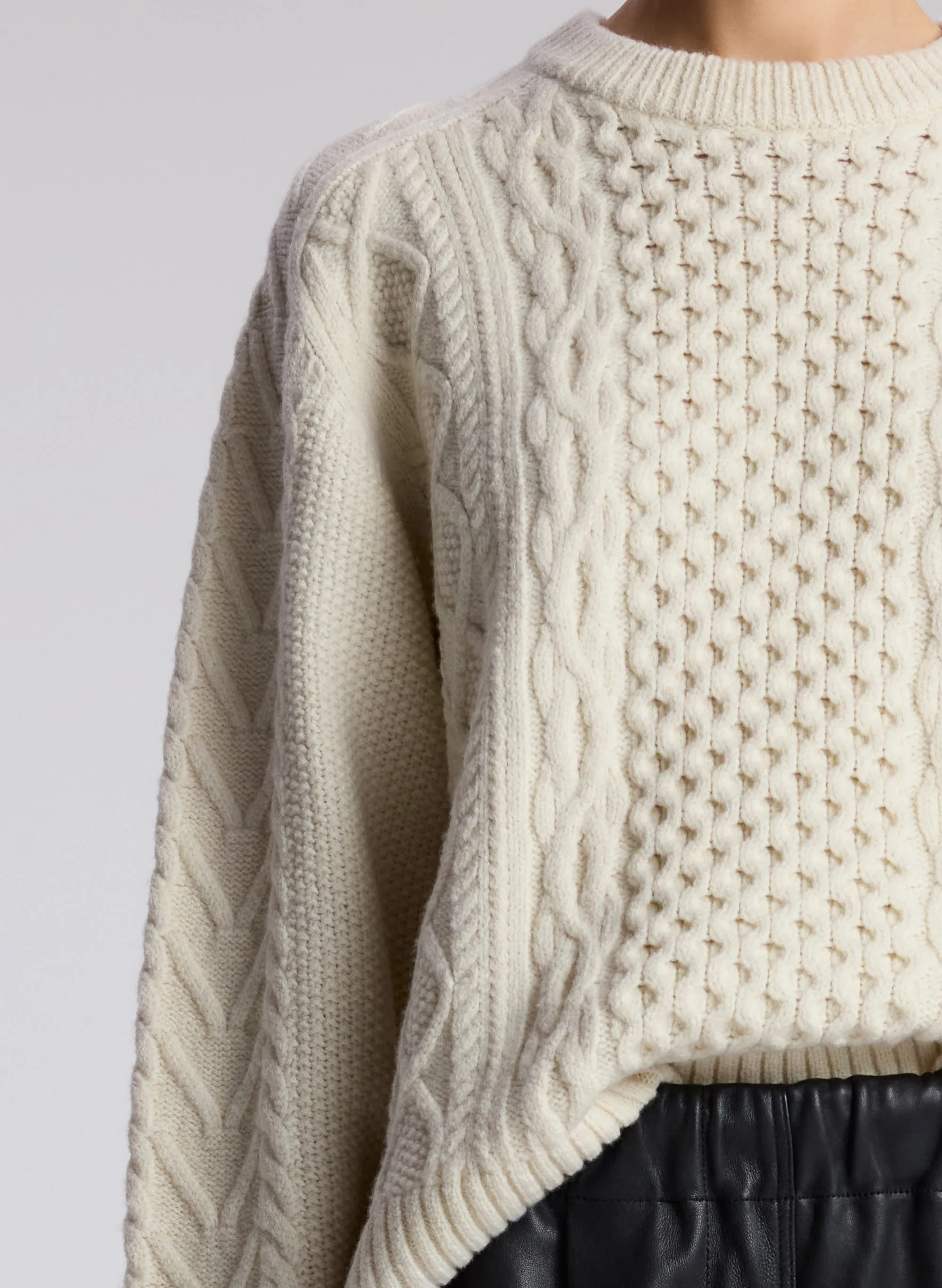 Kyra Merino Cable Knit Sweater