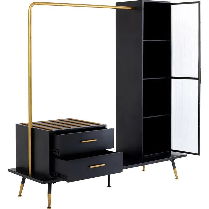 La Gomera Black Wardrobe Cabinet