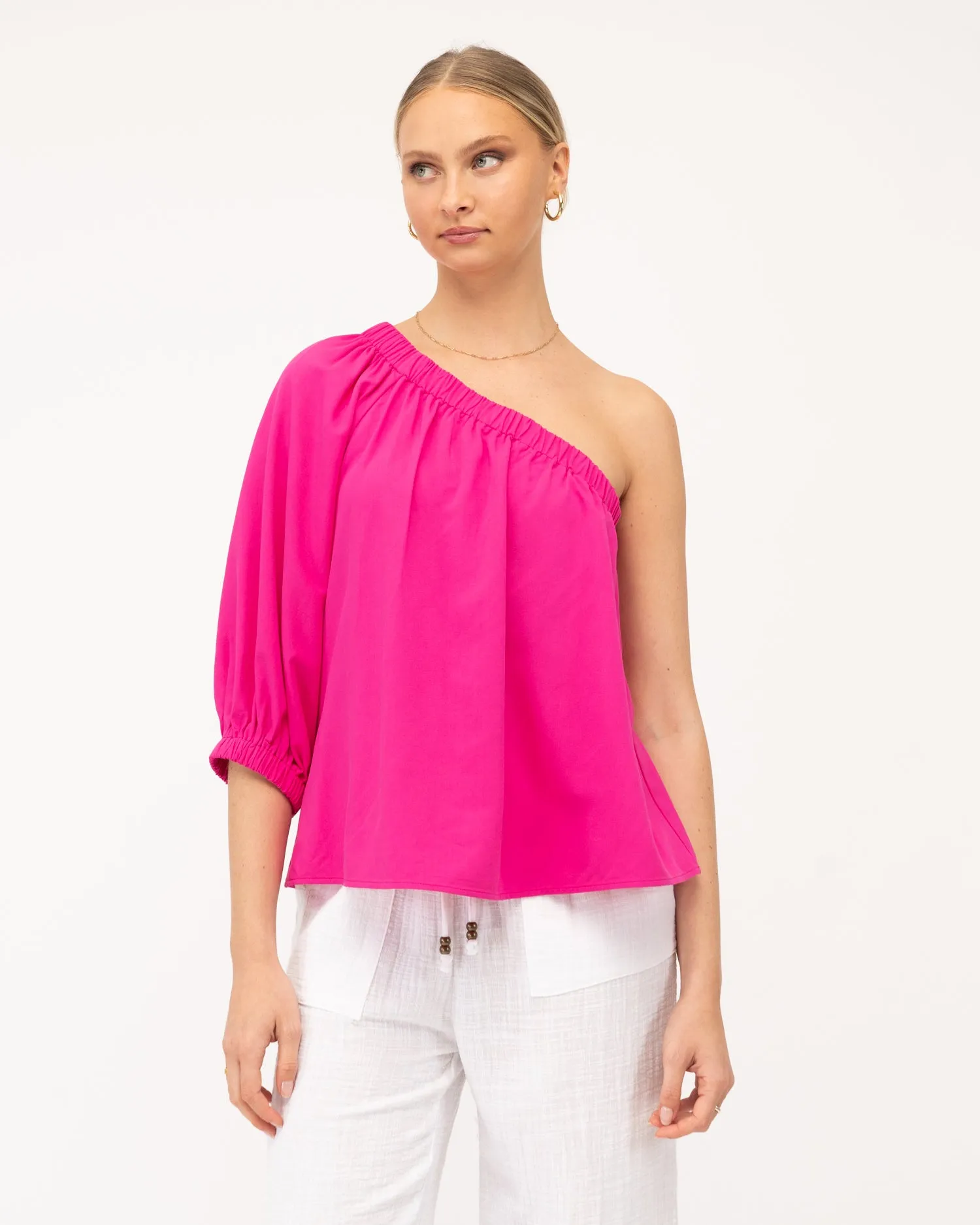 Label of Love - Molly one shoulder top - Pink